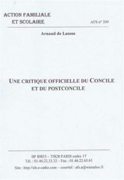 Une critique officielle du concile et du post-concile par Arnaud de Lassus