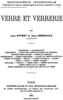 Verre et Verrerie par Jules Henrivaux