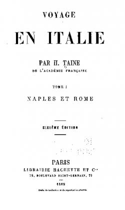 Voyage en Italie, Tome 1 : Naples et Rome par Hippolyte Adolphe Taine