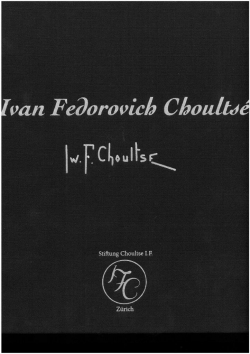 Werkkatalog von Ivan Fedorovich Choults, ein Leben fr die Berufung par Ivan Choults