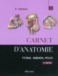 Carnet d'anatomie : Tome 3, Thorax, abdomen, pelvis par Pierre Kamina