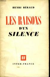 Les raisons d'un silence par Henri Braud