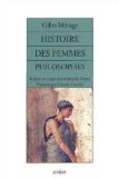 Histoire des femmes philosophes par Gilles Mnage