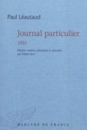 Journal particulier 1935 par Paul Lautaud