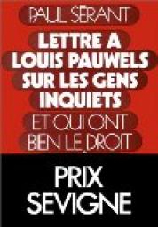 Lettre  Louis Pauwels par Paul Srant
