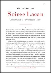 Soire Lacan par Jacques-Alain Miller