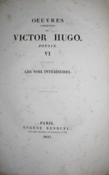 Les voix intrieures par Victor Hugo