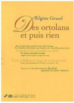Des ortolans et puis rien par Brigitte Giraud (II)