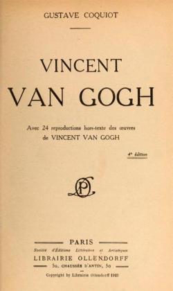 Vincent Van Gogh par Gustave Coquiot