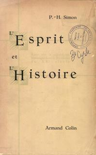 l' Esprit et l' Histoire par Pierre-Henri Simon