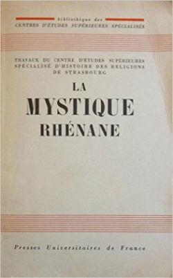 La mystique rhnane par Fernand Van Steenberghen