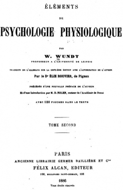 lments de psychologie physiologique vol. 2 par Wilhelm Max Wundt