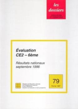 valuation CE2-6me, rsultats nationaux : Septembre 1996 (Les dossiers d'ducation et formation) par Marc Colmant