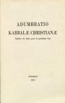 Adumbratio Kabbalae Christianae par Knorr von Rosenroth