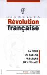 Annales historiques de la Rvolution franaise, n344 - La prise de parole publique des femmes par Annales historiques de la Rvolution franaise