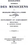 Biographie Universelle des Musiciens et Bibliographie Générale de la Musique. Supplément et complément Vol. 2 par Fétis