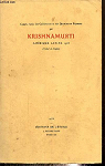 Compte rendu des conférences et des questions et réponses: Amérique Latine 1935 par Krishnamurti