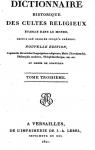 Dictionnaire historique des cultes religieux, tome 3 par La Croix