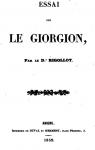 Essai sur Le Giorgion par Rigollot