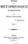Essai sur la Mtaphysique d'Aristote, tome 2 par Ravaisson