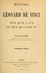 tudes sur Leonard de Vinci - Premire Srie par Duhem
