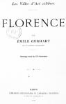 Florence - Les Villes d'Art Clbres par Gebhart