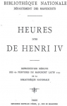 Heures dites de Henri IV par Couderc