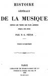 Histoire générale de la musique depuis les temps les plus anciens jusqu'a nos jours, tome 5 par Fétis