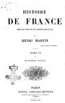 Histoire de France, tome 9 par Martin