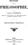 Histoire de la philosophie : Philosophie orientale par Bourgeat