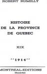 Histoire de la province de Qubec Volume 19 -'1914' par Rumilly