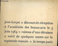 Discours de rception  l'Acadmie des Beaux-arts par Lurat