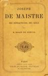 Joseph de Maistre, Ses Dtracteurs, Son Gnie par Sezeval