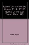 Journal des annes de guerre 1914-1919 par Rolland