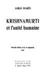 Krishnamurti et l'unit humaine par Suars