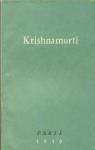 Krishnamurti Paris 1950 par Krishnamurti