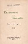 Krishnamurti et la Thosophie par Angkor