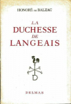 La Duchesse de Langeais par Balzac