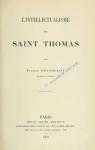 L'Intellectualisme de saint Thomas par Rousselot