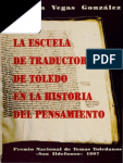 La escuela de traductores de Toledo en la historia del pensamiento par Vegas Gonzalez