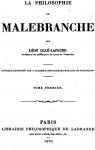 La philosophie de Malebranche, tome 1 par Oll-Laprune