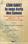 Léon Gavet, je vous écris des Samoa par Dodart-de L'Hermuzière