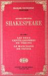 Les Deux Gentilshommes de Vrone - Le Marchand de Venise par Shakespeare