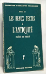 Les beaux textes de l'antiquit traduits en franais, tome 2 par Rat