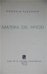Materia Del Angel par Escudero