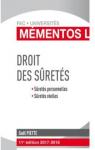 Mmentos LMD - Droit des srets 2017-2018 - 11e dition par Piette