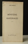 Mentions marginales. Pomes par Brindeau