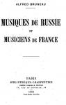 Musiques de Russie et musiciens de France par Bruneau