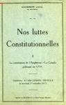 Nos luttes constitutionnelles, tome 1 : La constitution de l'Angleterre par Groulx