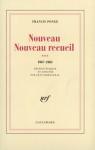 Nouveau Nouveau recueil, tome 3 : 1967-1984 par Ponge